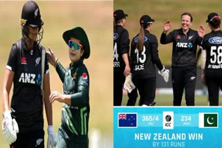 نیوزی لینڈ کی خاتون کرکٹ ٹیم نے پاکستان کو 131 رن سے شکست دی