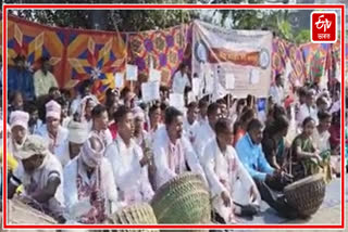 AASAA protests demanding scheduling of Adivasis
