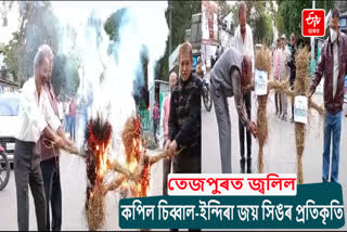 Assam Sanmilit Mahasangha protest at Tezpur