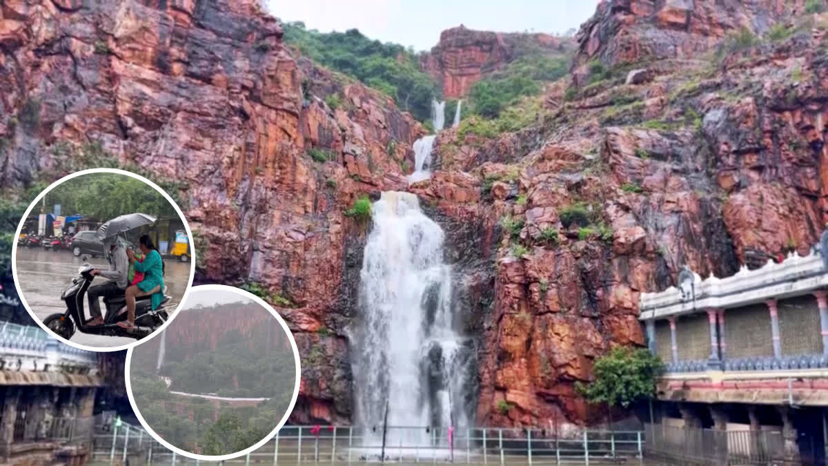 Waterfalls Overflowing in Tirumala Seshachalam Forest