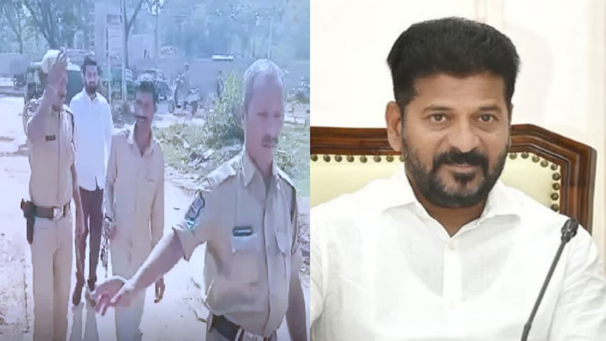 CM Revanth Serious about Handcuffs To Farmer