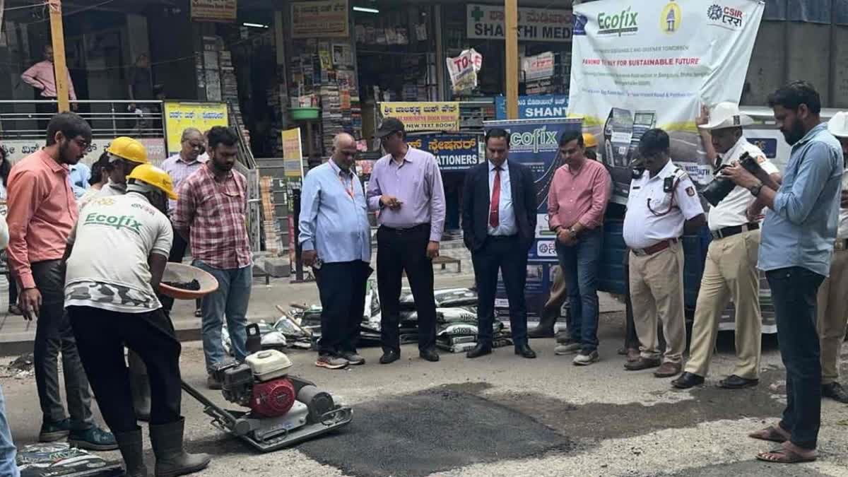 BBMP launches pilot for Ecofix mix tech for pothole repairs during rainy season