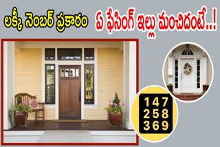 Best Facing House Depending upon Lucky Number