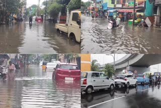 வேளச்சேரி பகுதியில் தேங்கியுள்ள மழை நீர்