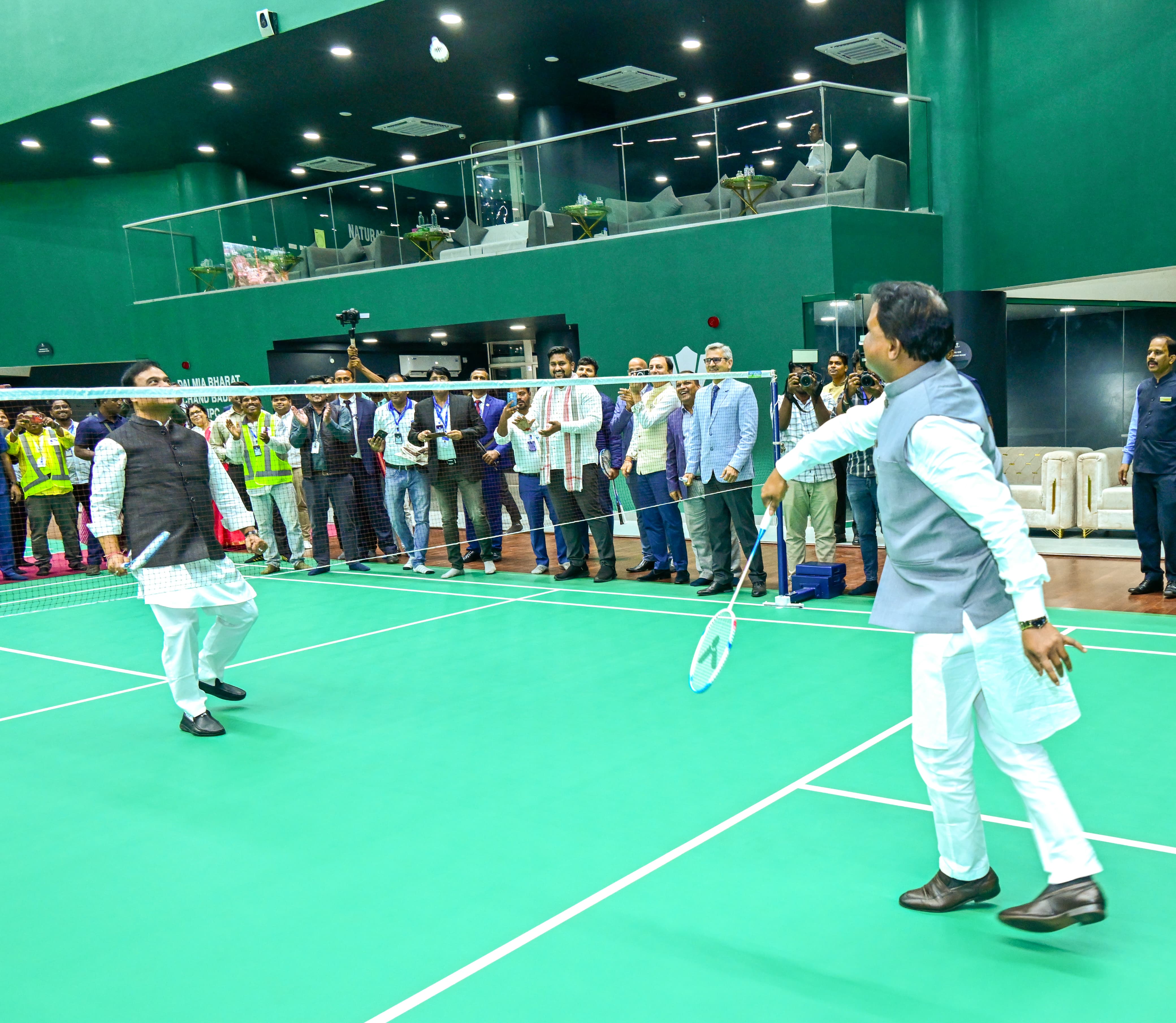 CM Mohan Majhi Playing Badminton