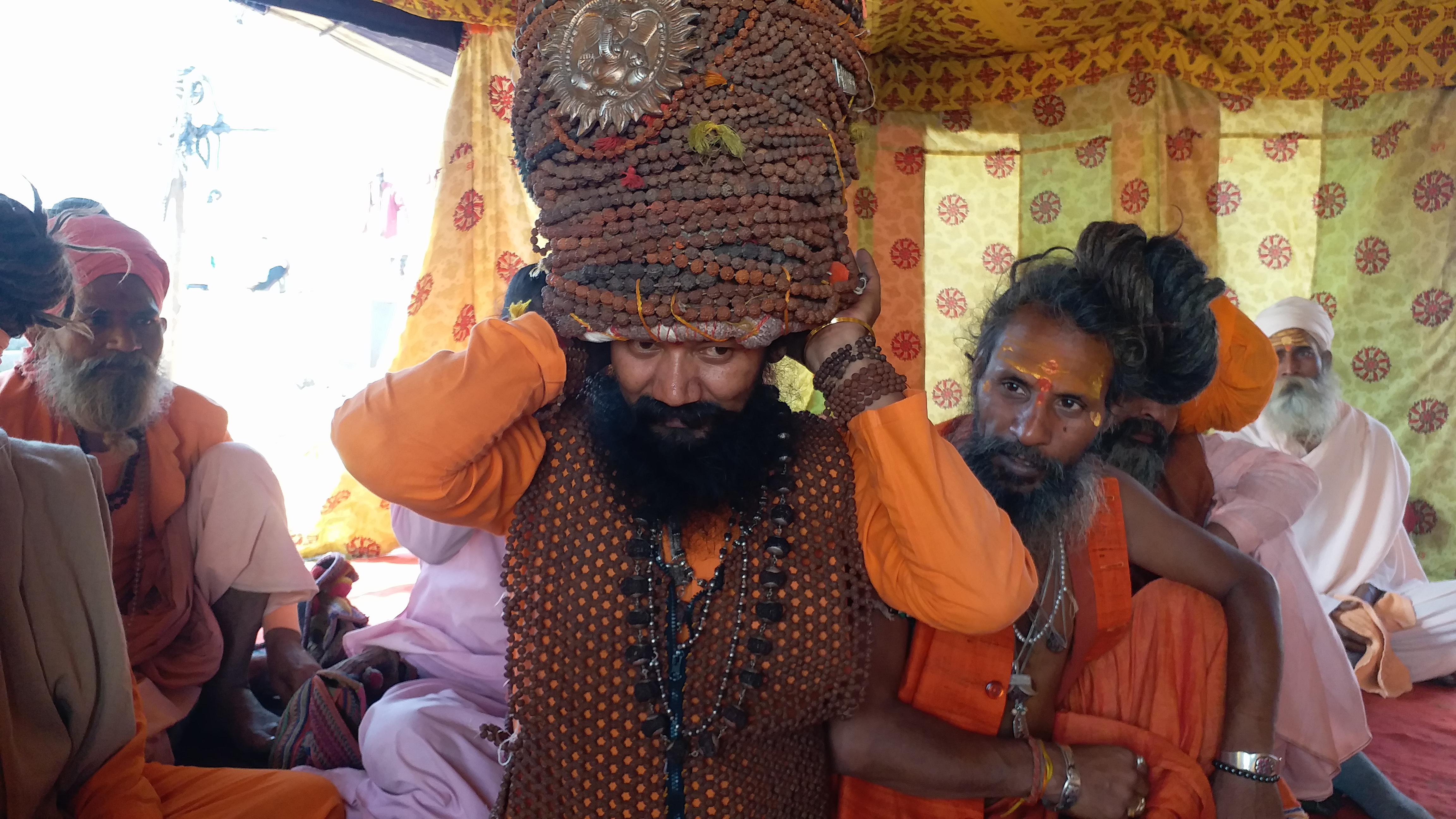 Haryana saints wear Rudraksha weighing 45 kg on their heads