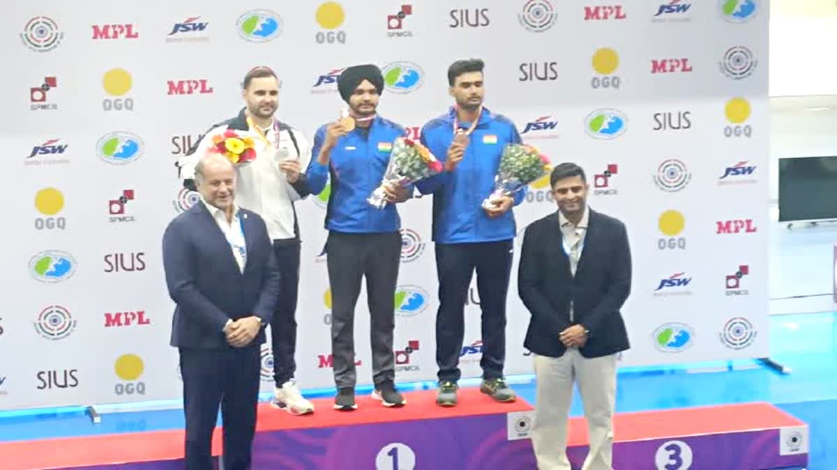 Sarabjot singh won Gold and Varun Tomar Won Bronze in ISSF World Cup 2023