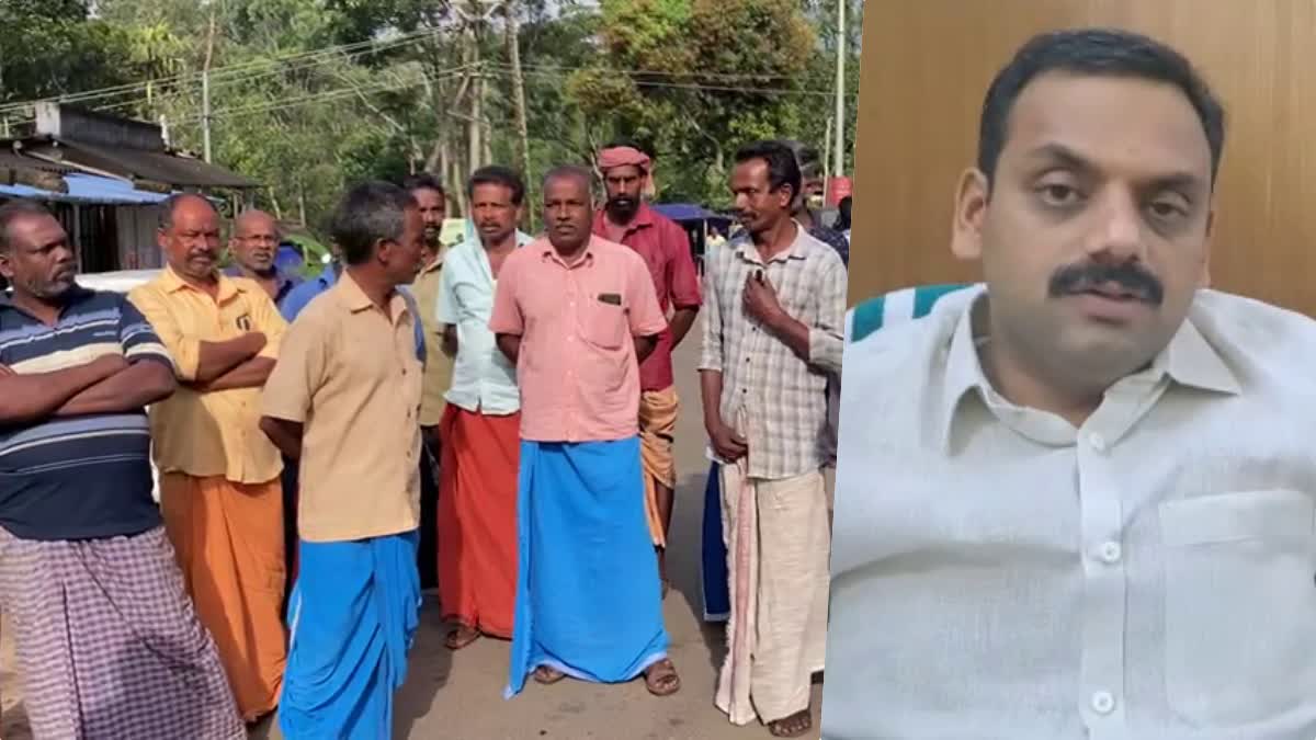 stay order on Mission Arikkomban leads to protest  HC stay order on Mission Arikkomban  Mission Arikkomban  Protest in Idukki  അരിക്കൊമ്പന്‍ ദൗത്യത്തിന് എതിരെയുള്ള ഹര്‍ജി  അരിക്കൊമ്പനെ പിടികൂടാനുള്ള ദൗത്യം  ചിന്നക്കനാല്‍  ശാന്തന്‍പാറ  ഇടുക്കി എംപി ഡീന്‍ കുര്യാക്കോസ്  ഡീന്‍ കുര്യാക്കോസ്  വനം വകുപ്പ്