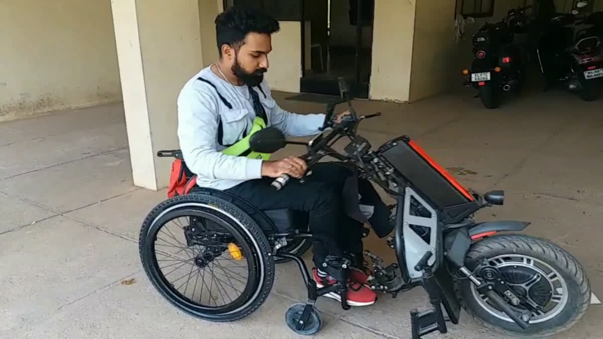 wheel chair story നിഷാൻ നിസാർ ഇലക്‌ട്രിക് വീൽ ചെയർ കേരള വാർത്തകൾ മലയാളം വാർത്തകൾ കണ്ണമ്മൂല സ്വദേശി നിഷാൻ differently abled youth Nishan Nisar electric wheel chair bike Nishan Nisar travels around Kerala Nishan Nisar electric wheel chair bike niyo motion ഭിന്നശേഷിക്കാരനായ നിഷാൻ നിസാർ ശരീരം തളർന്നു