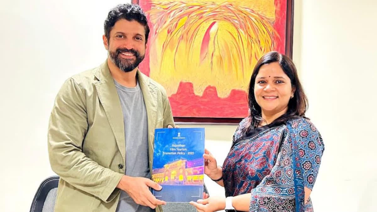 Film actor and producer Farhan Akhtar in Jaipur