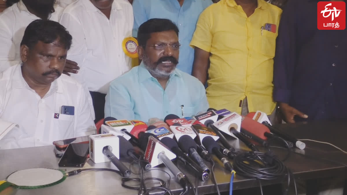 Thirumavalavan MP said BJP has taken up the disgraceful politics of facing an election field where there is no enemy