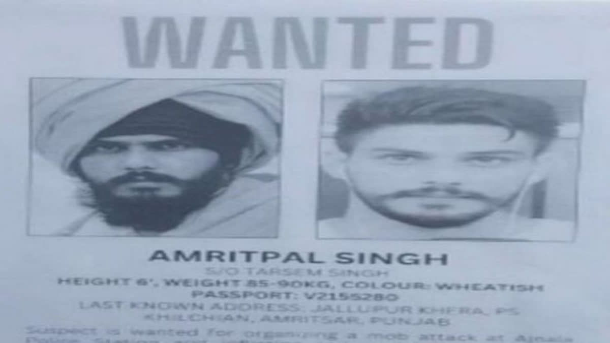 Wanted posters of Amritpal Singh on the Nepal border