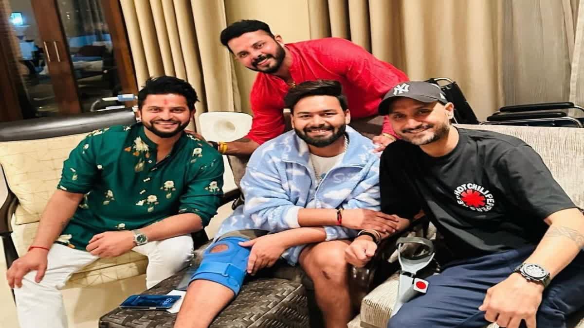 suresh raina sreesanth harbhajan singh met team india cricketer rishabh pant