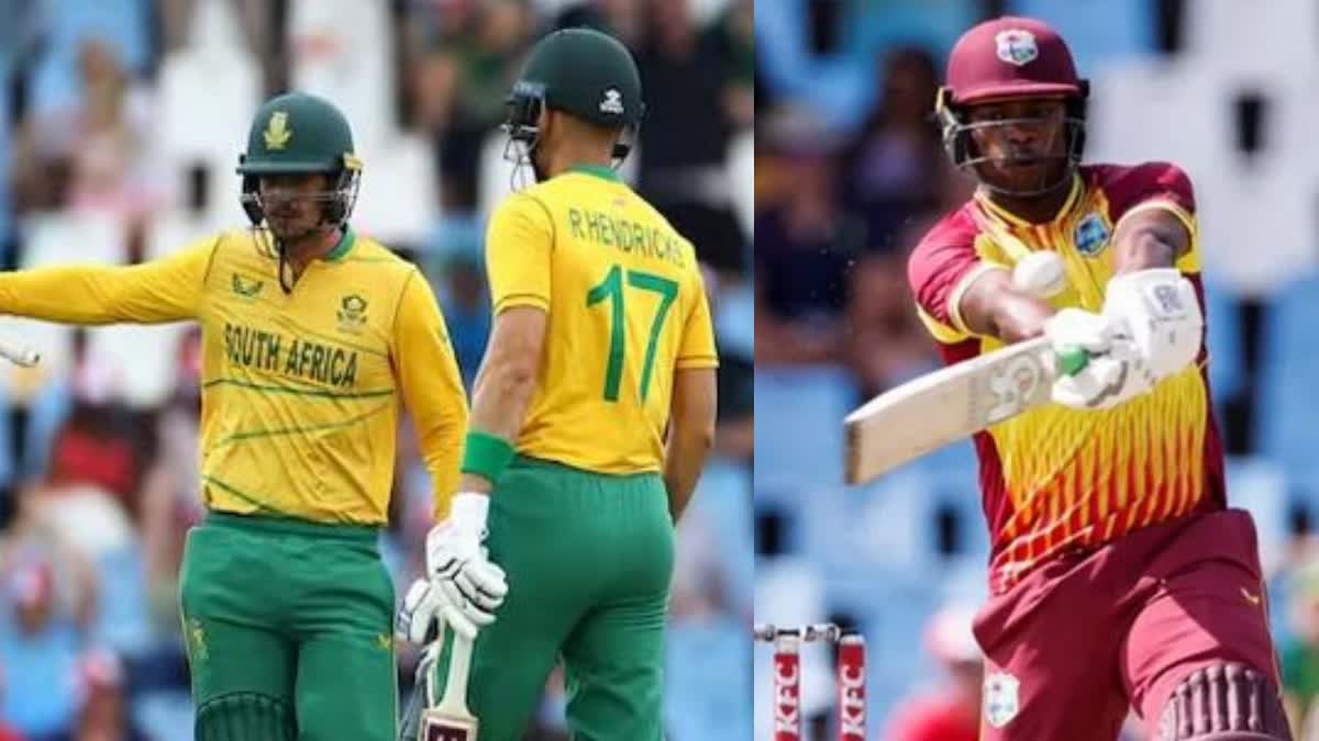 WI VS SA second t20 south africa west indies new records