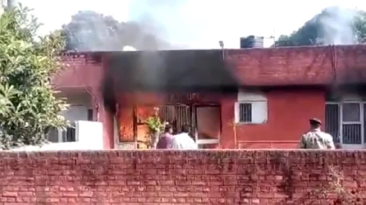 NIT professor house caught fire in kurukshetra