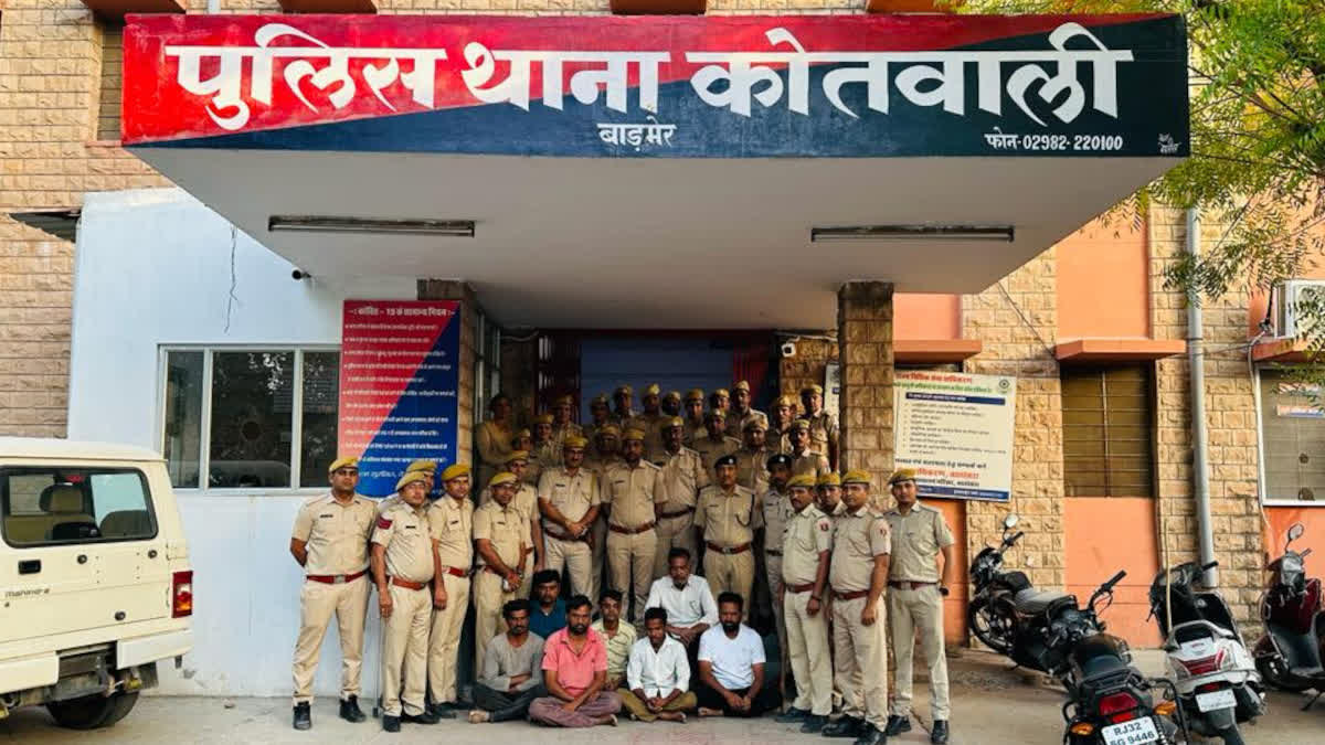 Police action in Barmer under operation Vajraghat, raid on hideouts of miscreants