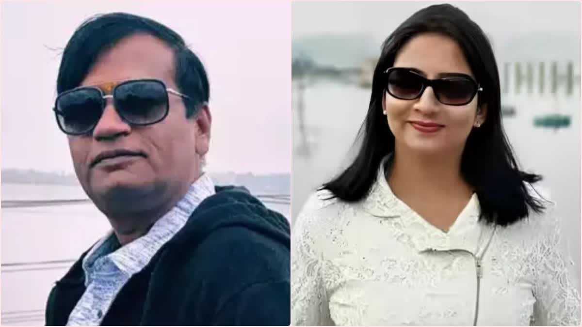 Thug Kiran Patel and his wife Malini Patel