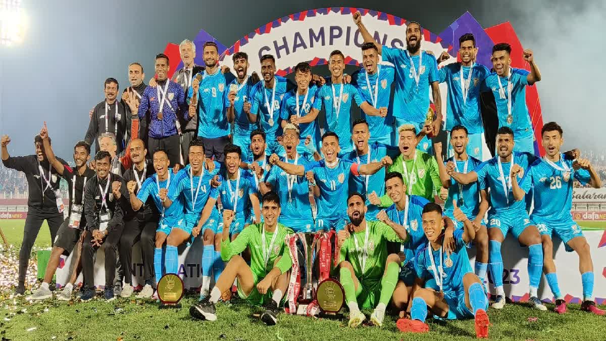 Indian football team won the Tri-Nation International Football Tournament 2023