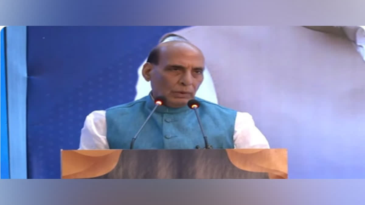 Rajnath Singh is speaking at the agreement signing ceremony