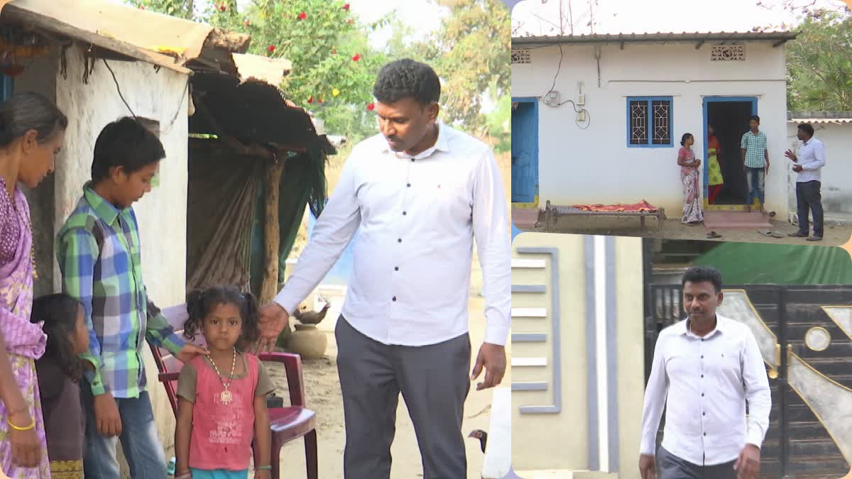 jagtial person doing social service to poor families through face book