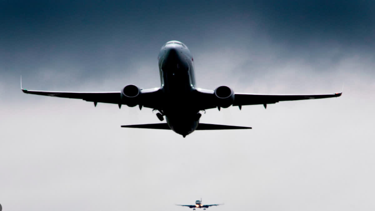 airplanes kept hovering on sky due to bad weather