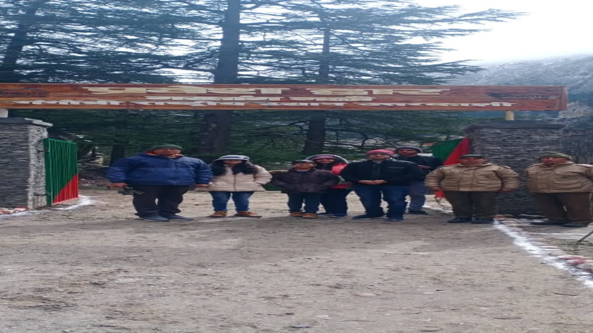 Tourists visiting the Gangotri national park