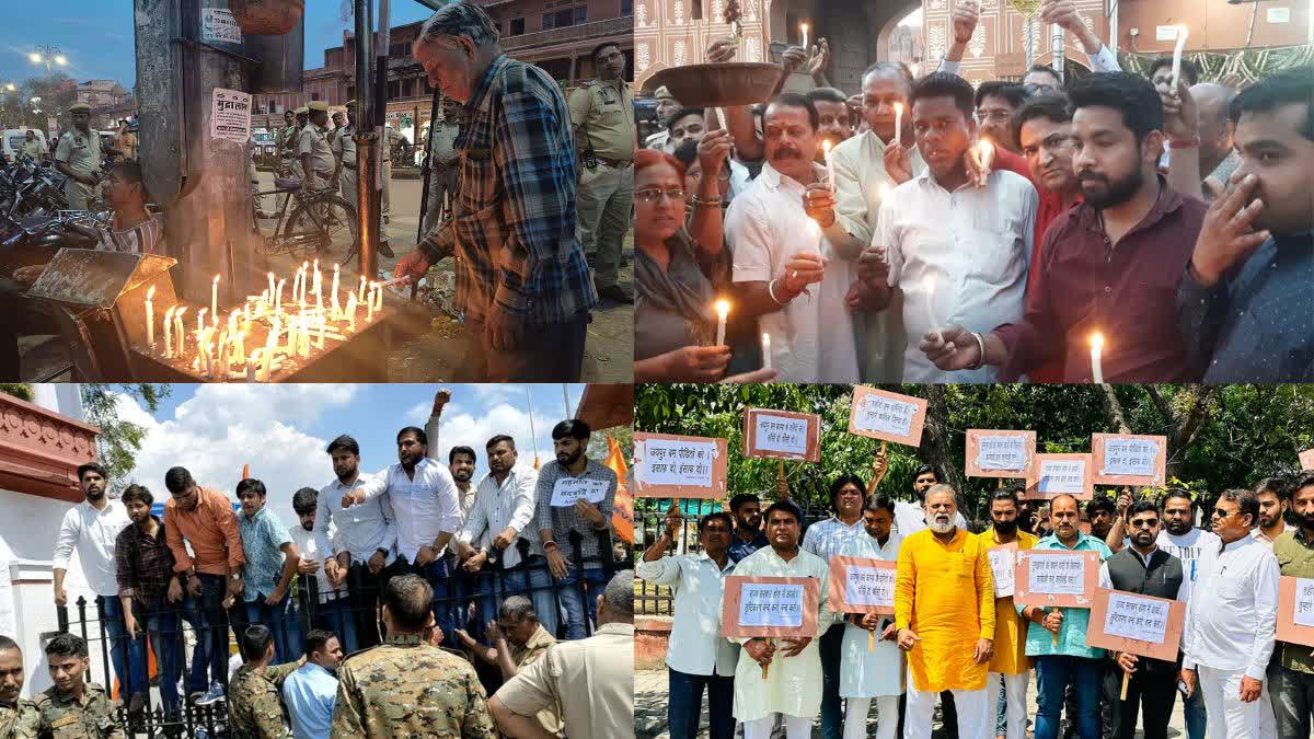 Protest outside Chandpole Hanuman Temple