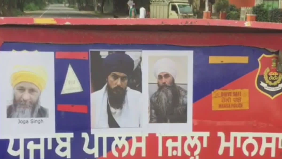 Mansa police put photos of Amritpal and his companions on the barricades