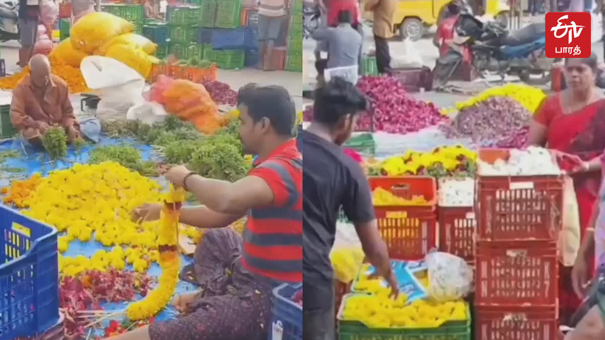 the flower rate was increase in market for panguni utthiram