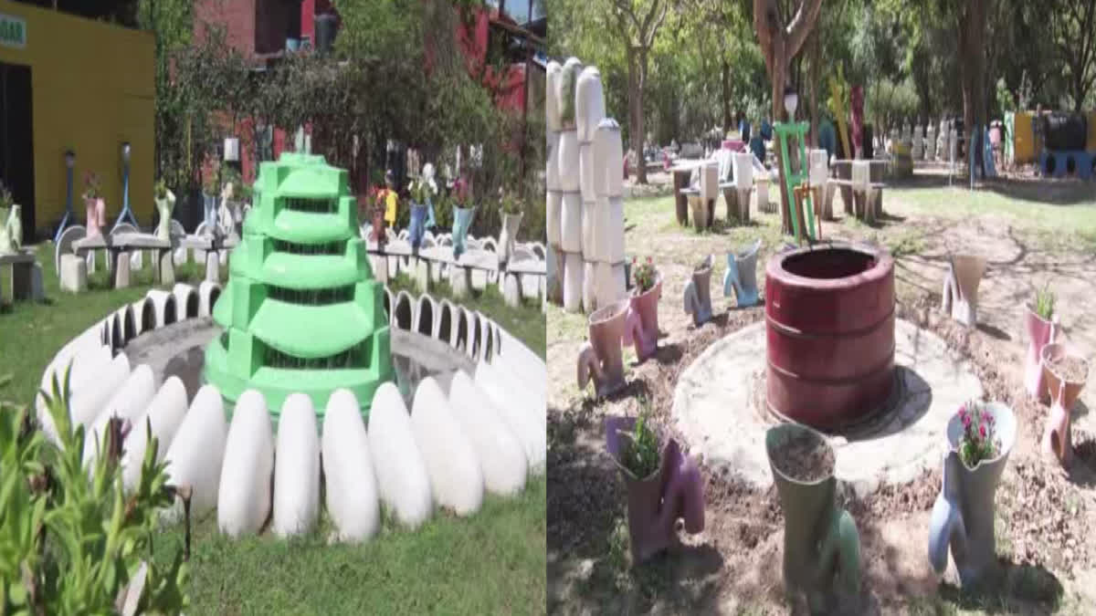 Amazing garden made from waste material in Chandigarh