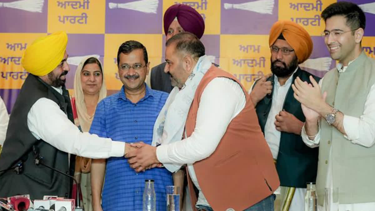 Aam Aadmi Party candidate Sushil Rinku for Jalandhar Lok Sabha seat