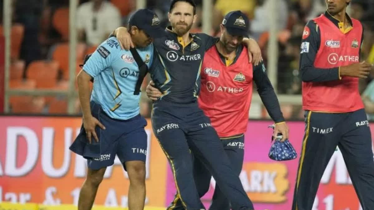 IPL 2023 GUJARAT TITANS BATSMAN INJURED KANE WILLIAMSON KNEE SURGERY TOUGH TO FIT FOR ODI WORLD CUP 2023