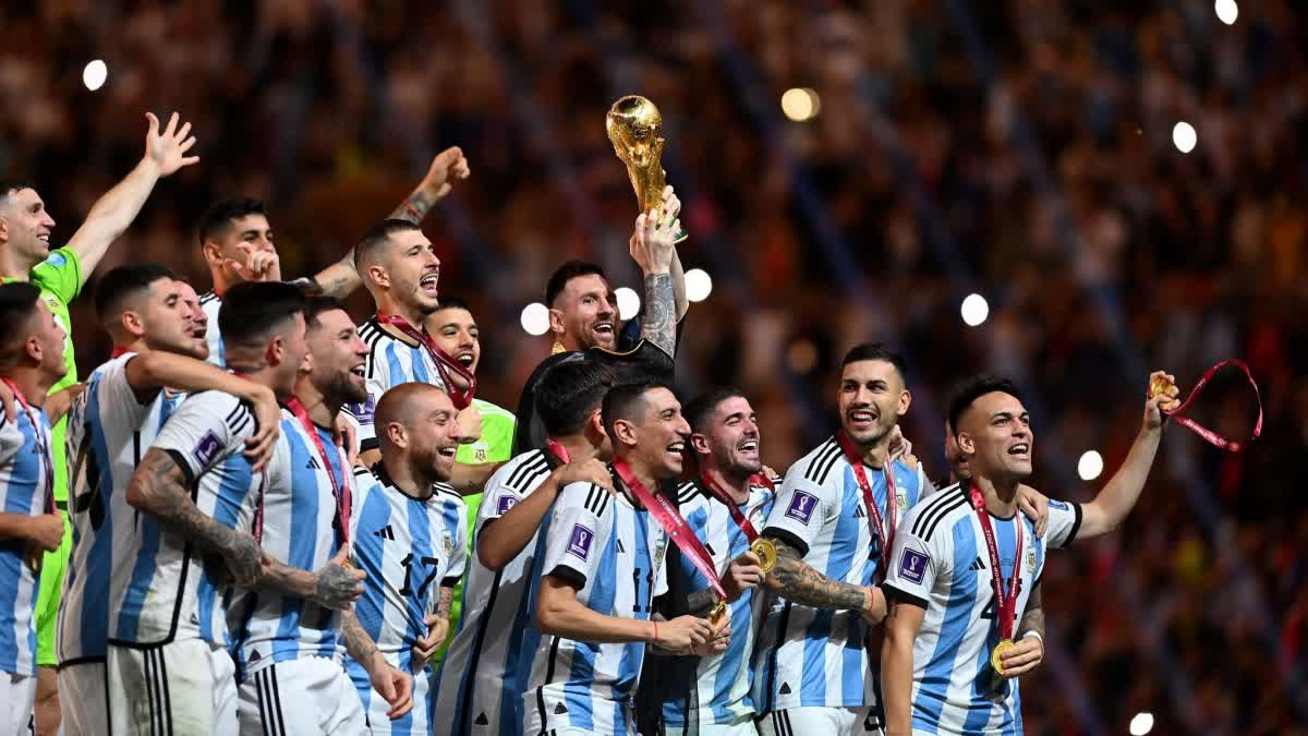 World Cup winner Argentina moves top of FIFA rankings  Argentina  FIFA rankings  ഫിഫ റാങ്കിങ്  അർജന്‍റീന  ഫിഫ ലോകകപ്പ്  ബ്രസീൽ  അർജന്‍റീന ഒന്നാം റാങ്കിൽ  ബ്രസീൽ മൂന്നാം റാങ്കിലേക്ക് വീണു  Argentina moves top of FIFA rankings  FIFA rankings 2023  ഫിഫ റാങ്കിങ് 2023  ഫിഫ റാങ്കിങ്ങിൽ ഒന്നാം സ്ഥാനത്തെത്തി അർജന്‍റീന