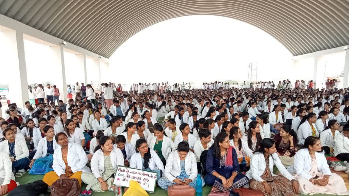 Health workers protest in Raipur