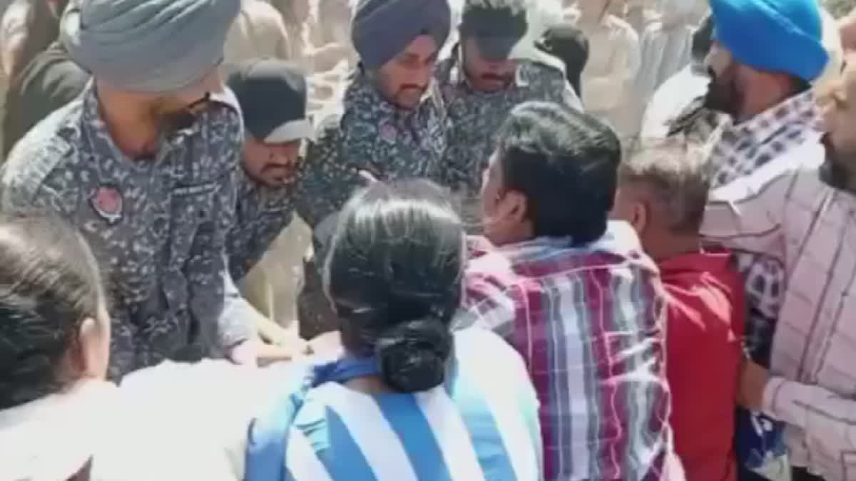 Unemployed teachers protest in front of Chief Minister's residence in Sangrur