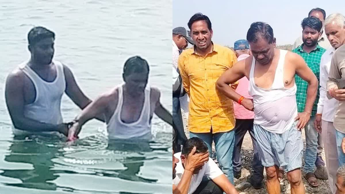 MLA Panchilal Meda jumped in Narmada river