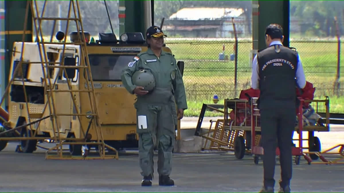 President Murmu arrived at the IAF station Tezpur early today morning where she was accorded the guard of honor by the air force.