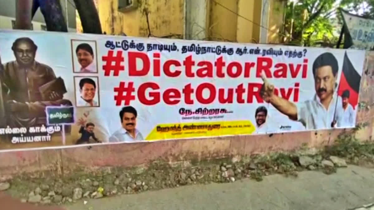 'GetoutRavi' posters appear in Chennai after TN Governor's "Bill is dead" remark