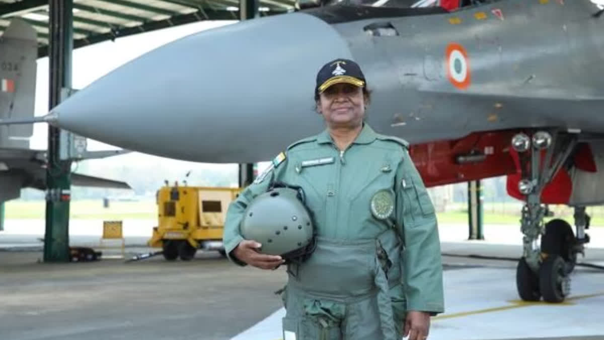 President Droupadi Murmu Fly A Sortie On Sukhoi 30 From Tezpur