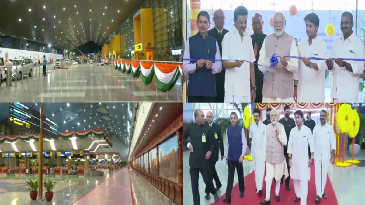 PM Modi inauguates Chennai airport's new terminal building