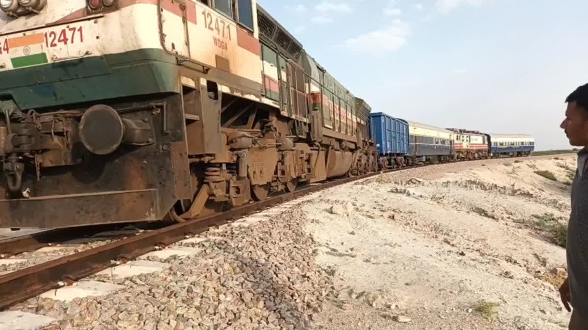 Train engine derailed during trial on track