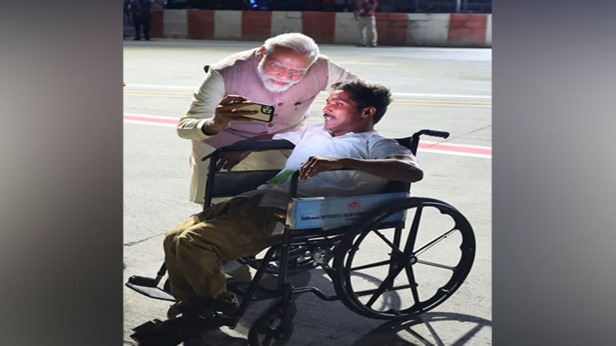 PM Modi special selfie with specially abled