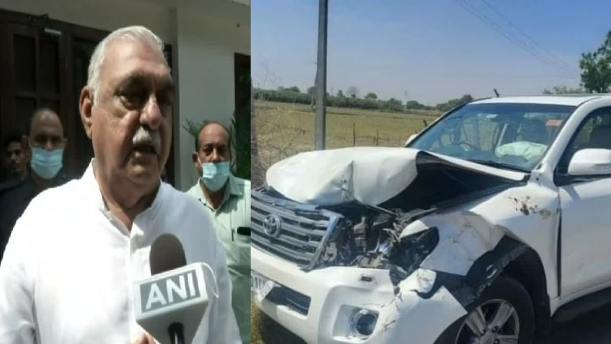 Bhupinder Hooda escapes unhurt after 'nilgai' rams into his SUV in Haryana