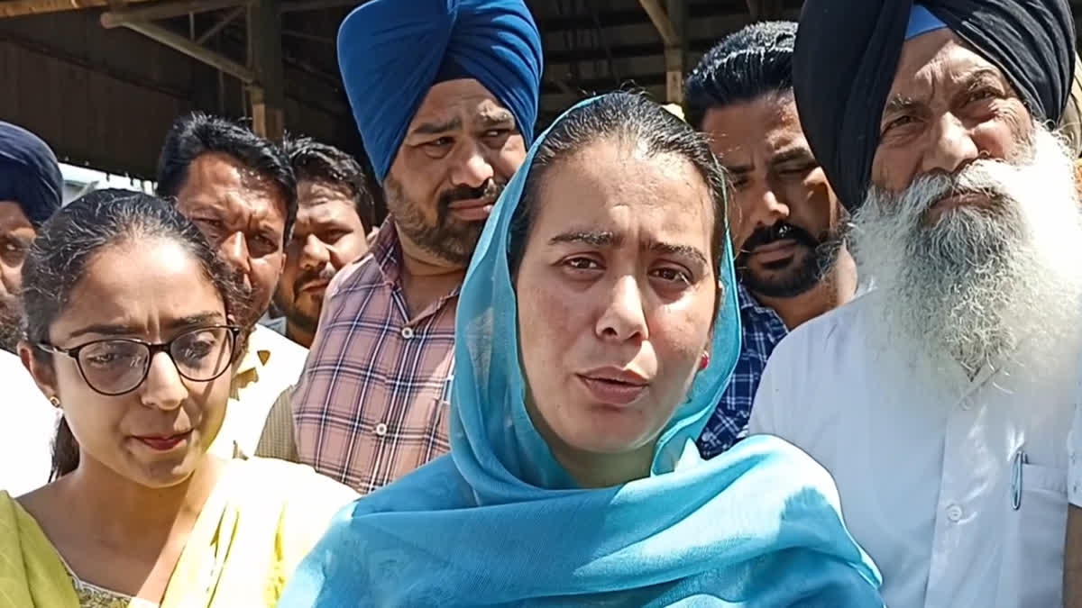 Sangrur mandi: Narinder Kaur Bharaj, who came to visit Sangrur Mandi, said that 'farmers will not be allowed to face any difficulties'.