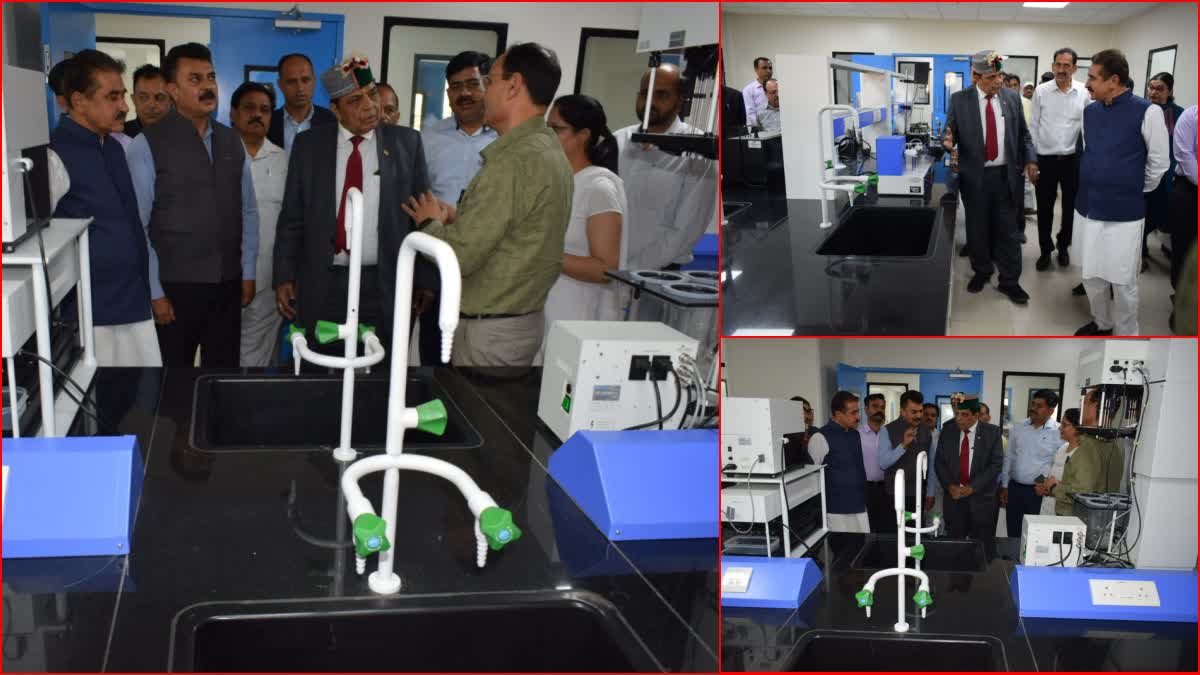 Health Minister Dr Dhani Ram Shandil inspecte first drug testing laboratory in Baddi Himachal
