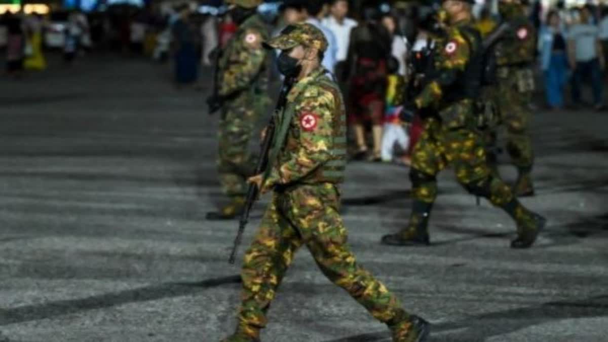 Airstrikes on Myanmar village