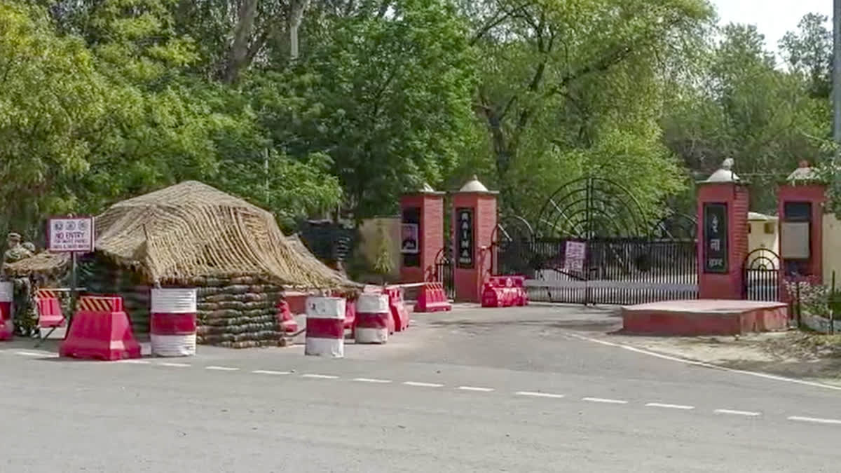 Visual outside the Bathinda military station in Punjab