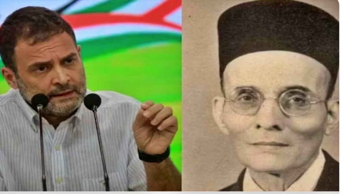 Congress leader Rahul Gandhi, freedom fighter Veer Savarkar