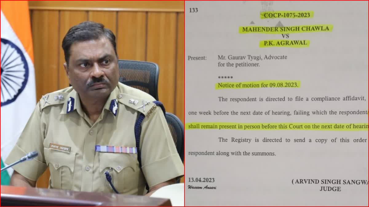 Contempt of court notice to PK Agarwal