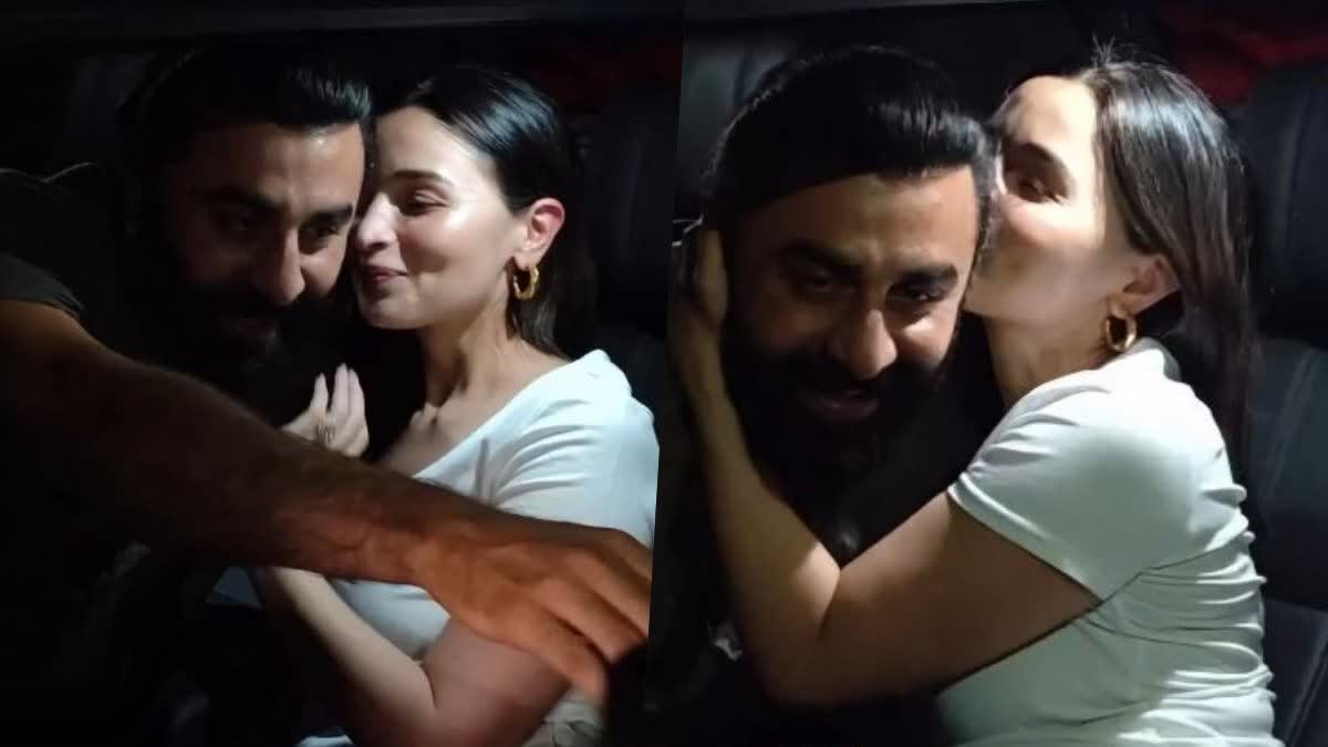 Alia Bhatt and Ranbir Kapoor full blown PDA moment  Alia Bhatt and Ranbir Kapoor  PDA moment goes viral  PDA moment  Alia Bhatt  Ranbir Kapoor  ആലിയയുടെയും രണ്‍ബീറിന്‍റെയും പിഡിഎ നിമിഷം വൈറല്‍  ആലിയയുടെയും രണ്‍ബീറിന്‍റെയും പിഡിഎ നിമിഷം  Alia Ranbir anniversary  പിഡിഎ നിമിഷം സമ്മാനിച്ച് ആലിയയും രണ്‍ബീറും  ആലിയയും രണ്‍ബീറും  പിഡിഎ നിമിഷം  രണ്‍ബീര്‍ ആലിയ വിവാഹ വാര്‍ഷികം  രണ്‍ബീറും ആലിയയും  രണ്‍ബീര്‍  ആലിയ  റാഹ